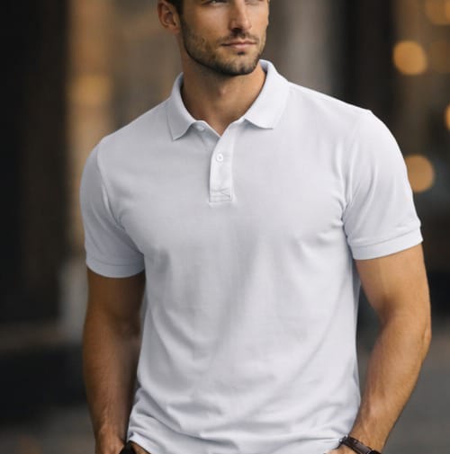 classic solid white polo shirt classic solid white polo shirt